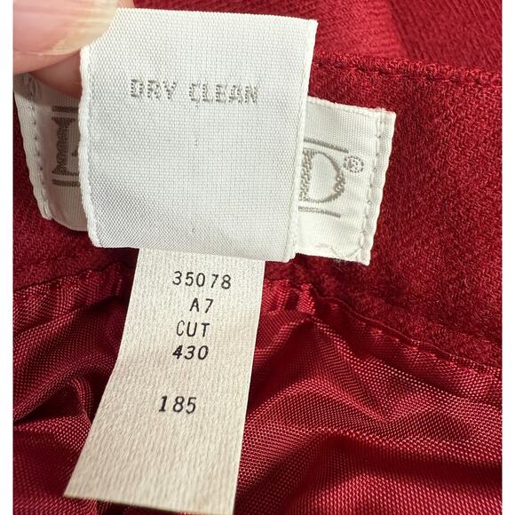 NEW Vtg Lands End 100% Wool Pleated High Waist Dress Pants Sz 16 Made in USA Red - Picture 13 of 13
